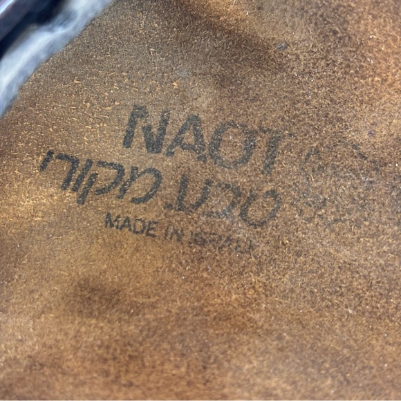 Naot Leather Multi-Strap Lining Sandals Cork Footbed Comfort Shoes Gray Silver 5 - Picture 12 of 14